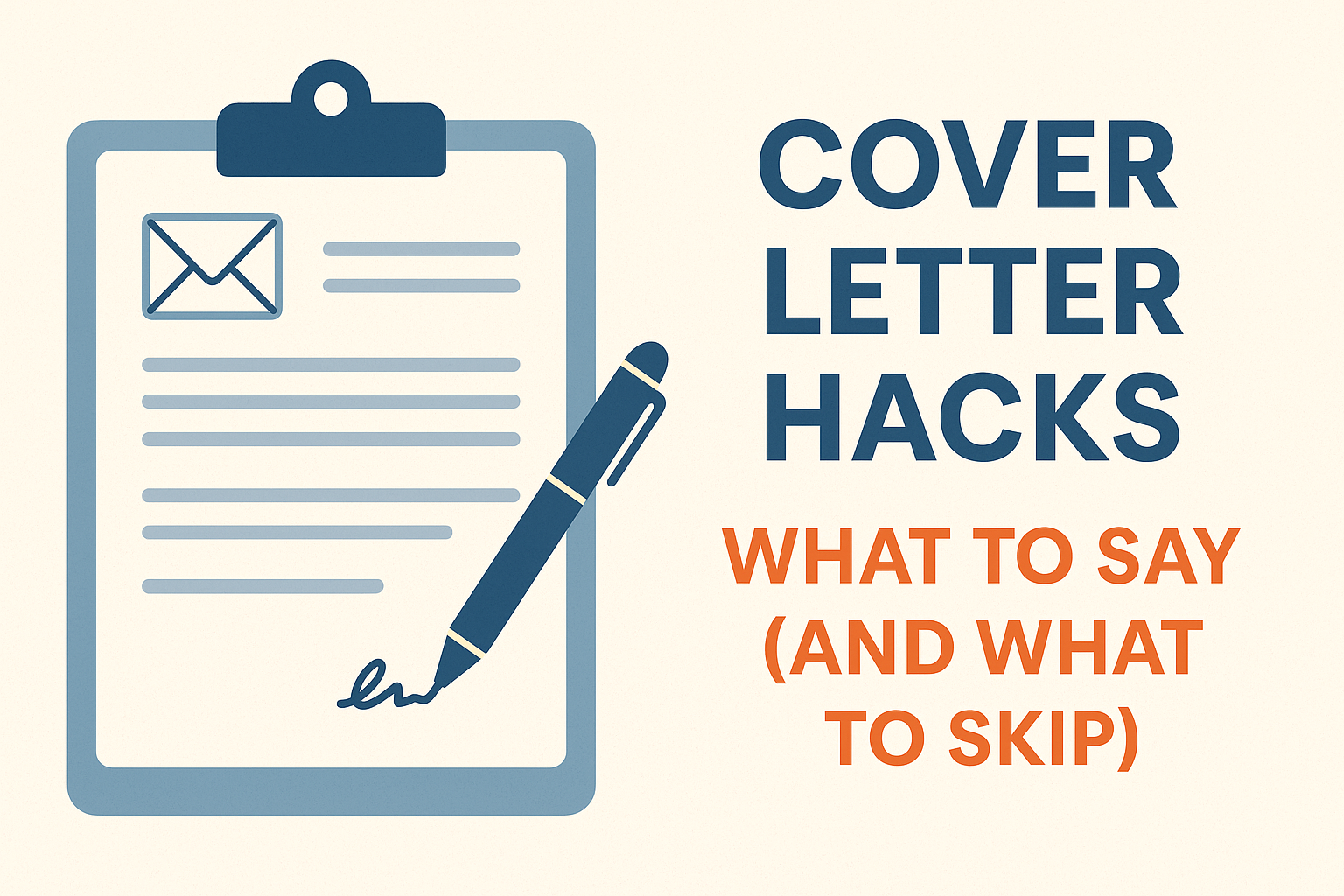 Cover Letter Hacks: What to Say (and What to Skip)